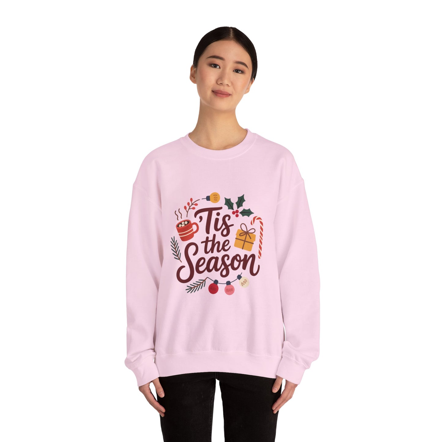 Tis the Season Crewneck Sweatshirt | Unisex Heavy Blend, Cozy Holiday Wear, Perfect Gift for Christmas, Festive Sweatshirt, Winter Style