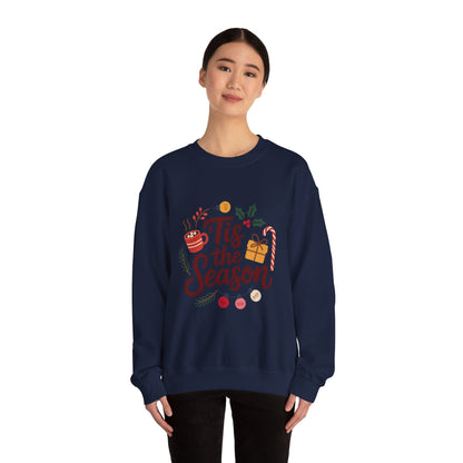 Tis the Season Crewneck Sweatshirt | Unisex Heavy Blend, Cozy Holiday Wear, Perfect Gift for Christmas, Festive Sweatshirt, Winter Style