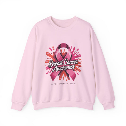 Breast Cancer Awareness Sweatshirt, Unisex Crewneck, Support Hoodie, Pink Ribbon Apparel, Gift for Hope, Strength, Fight
