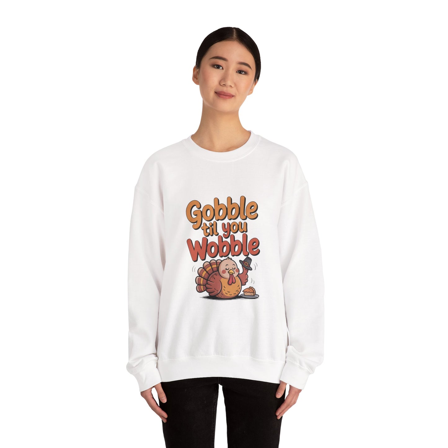 Thanksgiving Humor Crewneck Sweatshirt | Fall Style, Turkey Design, Cozy Gift for Friends & Family, Comfortable Layering
