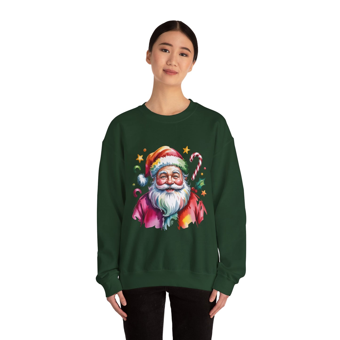 Festive Santa Crewneck Sweatshirt for Holiday Cheer