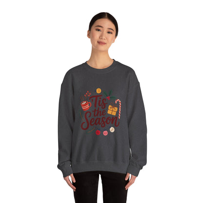 Tis the Season Crewneck Sweatshirt | Unisex Heavy Blend, Cozy Holiday Wear, Perfect Gift for Christmas, Festive Sweatshirt, Winter Style