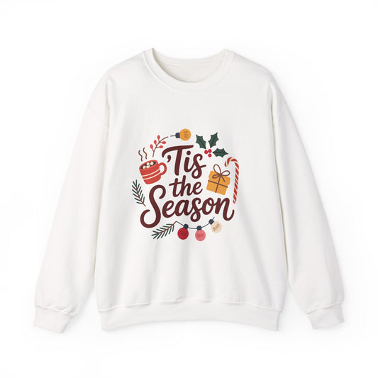 Tis the Season Crewneck Sweatshirt | Unisex Heavy Blend, Cozy Holiday Wear, Perfect Gift for Christmas, Festive Sweatshirt, Winter Style