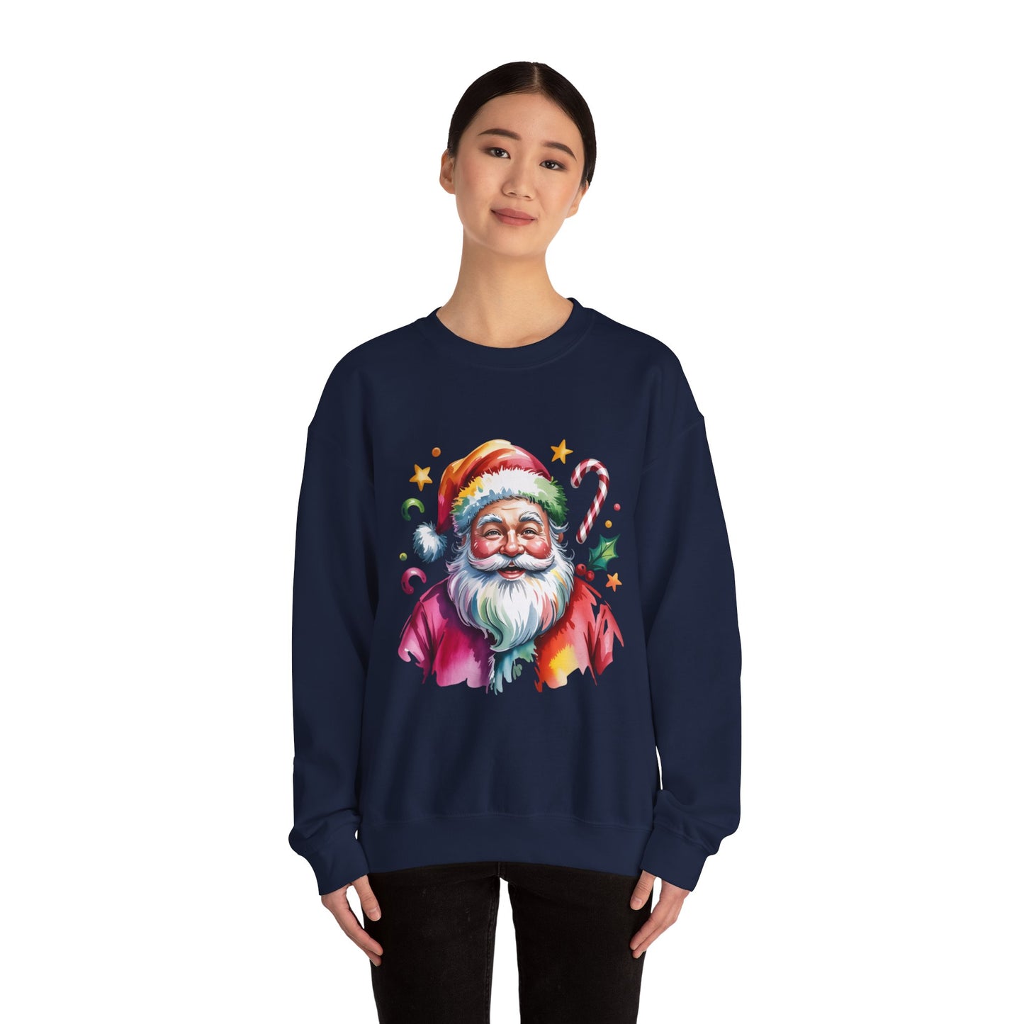 Festive Santa Crewneck Sweatshirt for Holiday Cheer
