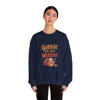 Thanksgiving Humor Crewneck Sweatshirt | Fall Style, Turkey Design, Cozy Gift for Friends & Family, Comfortable Layering