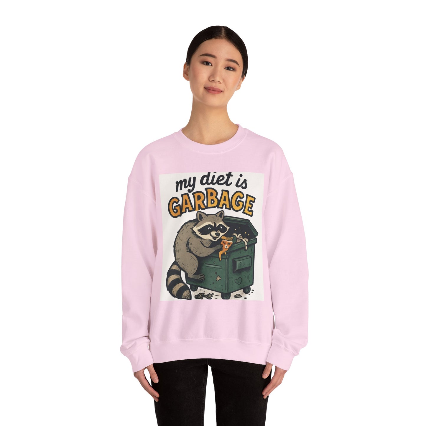 Playful Raccoon Sweatshirt - Unisex Heavy Blend™ Crewneck, Funny Sweatshirt, Gift for Animal Lovers, Casual Wear, Humor Apparel