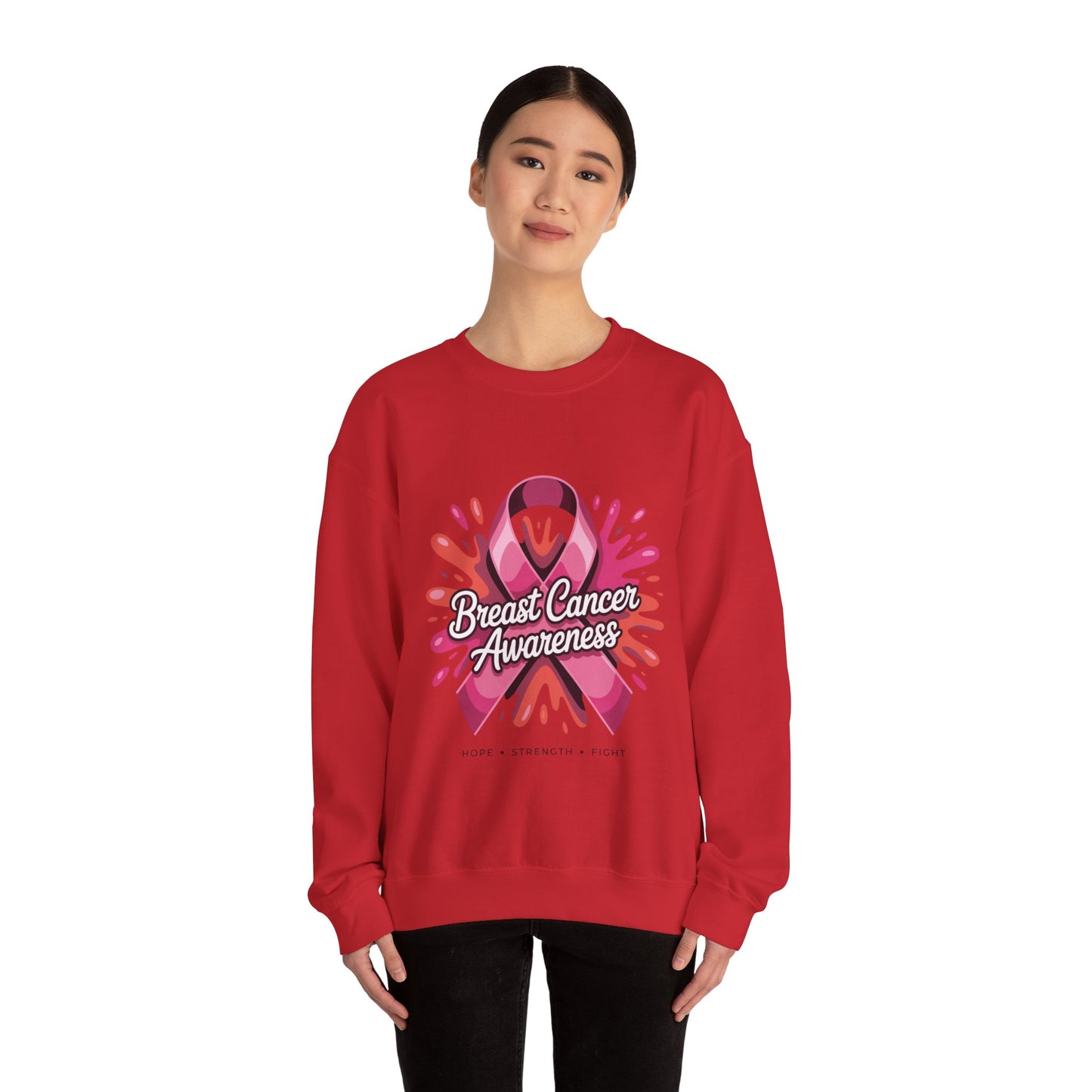 Breast Cancer Awareness Sweatshirt, Unisex Crewneck, Support Hoodie, Pink Ribbon Apparel, Gift for Hope, Strength, Fight