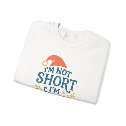 Elf-Sized Crewneck Sweatshirt - "I'm Not Short I'm Elf Sized" Christmas Sweatshirt