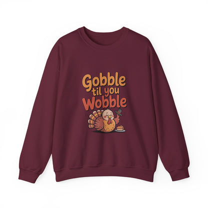 Thanksgiving Humor Crewneck Sweatshirt | Fall Style, Turkey Design, Cozy Gift for Friends & Family, Comfortable Layering