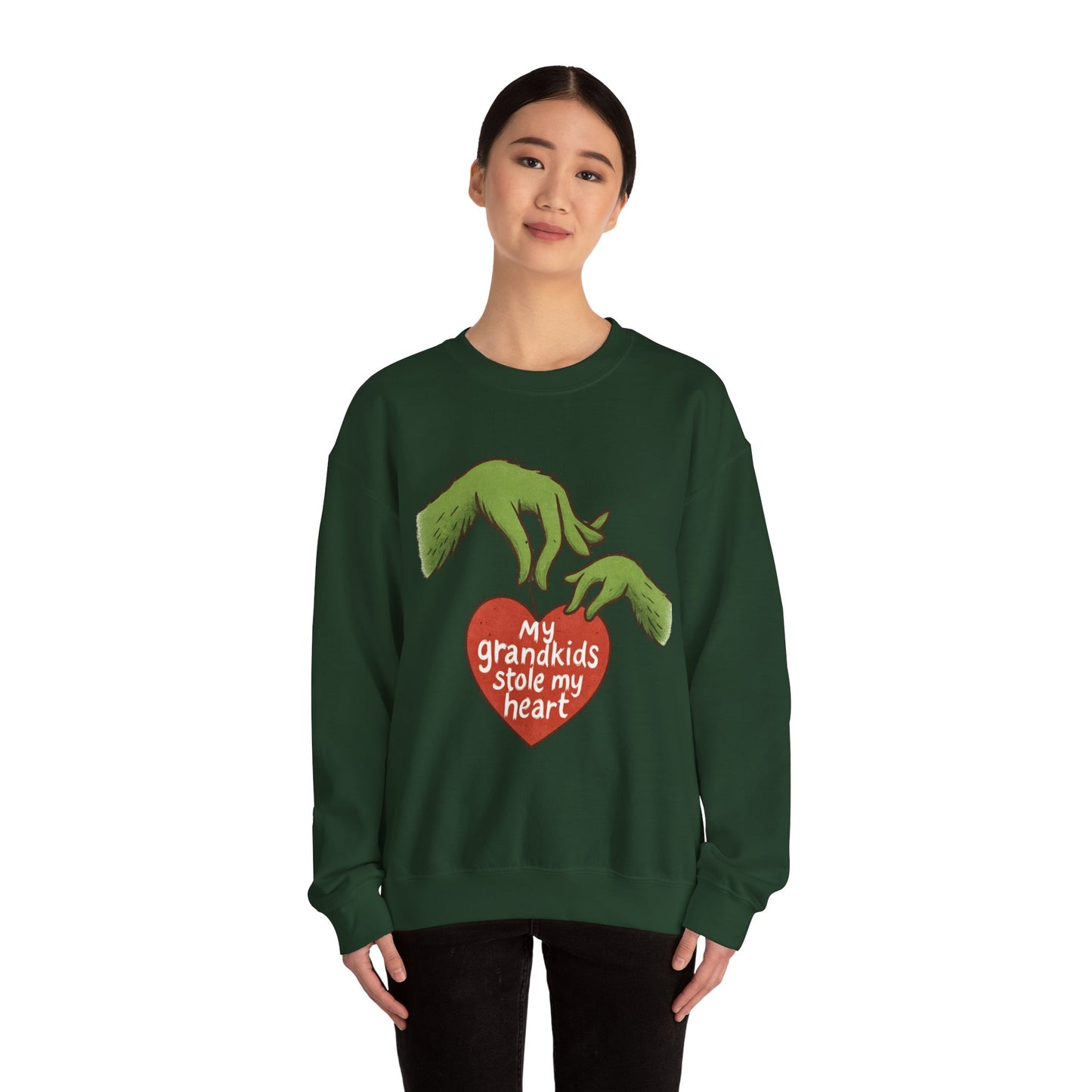 Grinch Hands "My Grandkids Stole My Heart" Sweatshirt