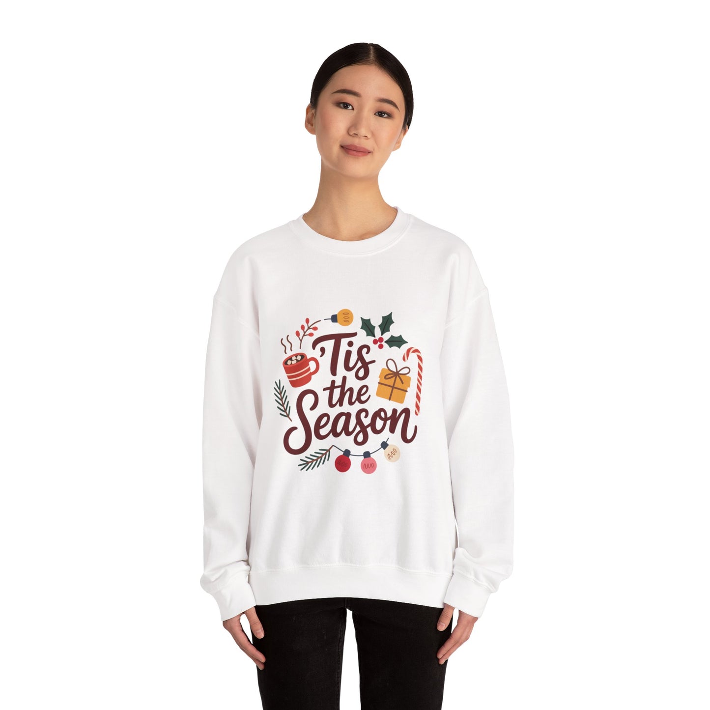 Tis the Season Crewneck Sweatshirt | Unisex Heavy Blend, Cozy Holiday Wear, Perfect Gift for Christmas, Festive Sweatshirt, Winter Style