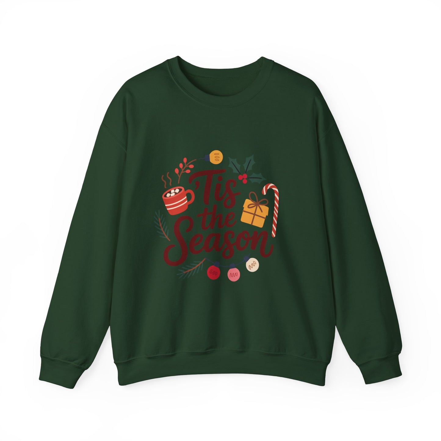 Tis the Season Crewneck Sweatshirt | Unisex Heavy Blend, Cozy Holiday Wear, Perfect Gift for Christmas, Festive Sweatshirt, Winter Style