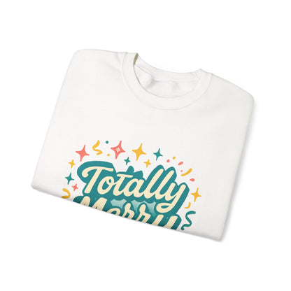 Totally Merry Sweatshirt — Retro Holiday Crewneck for Christmas & Winter Celebrations