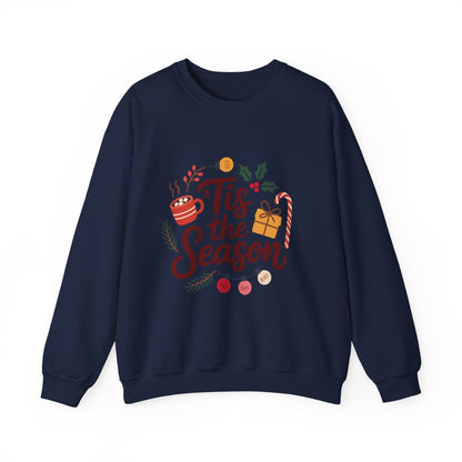 Tis the Season Crewneck Sweatshirt | Unisex Heavy Blend, Cozy Holiday Wear, Perfect Gift for Christmas, Festive Sweatshirt, Winter Style