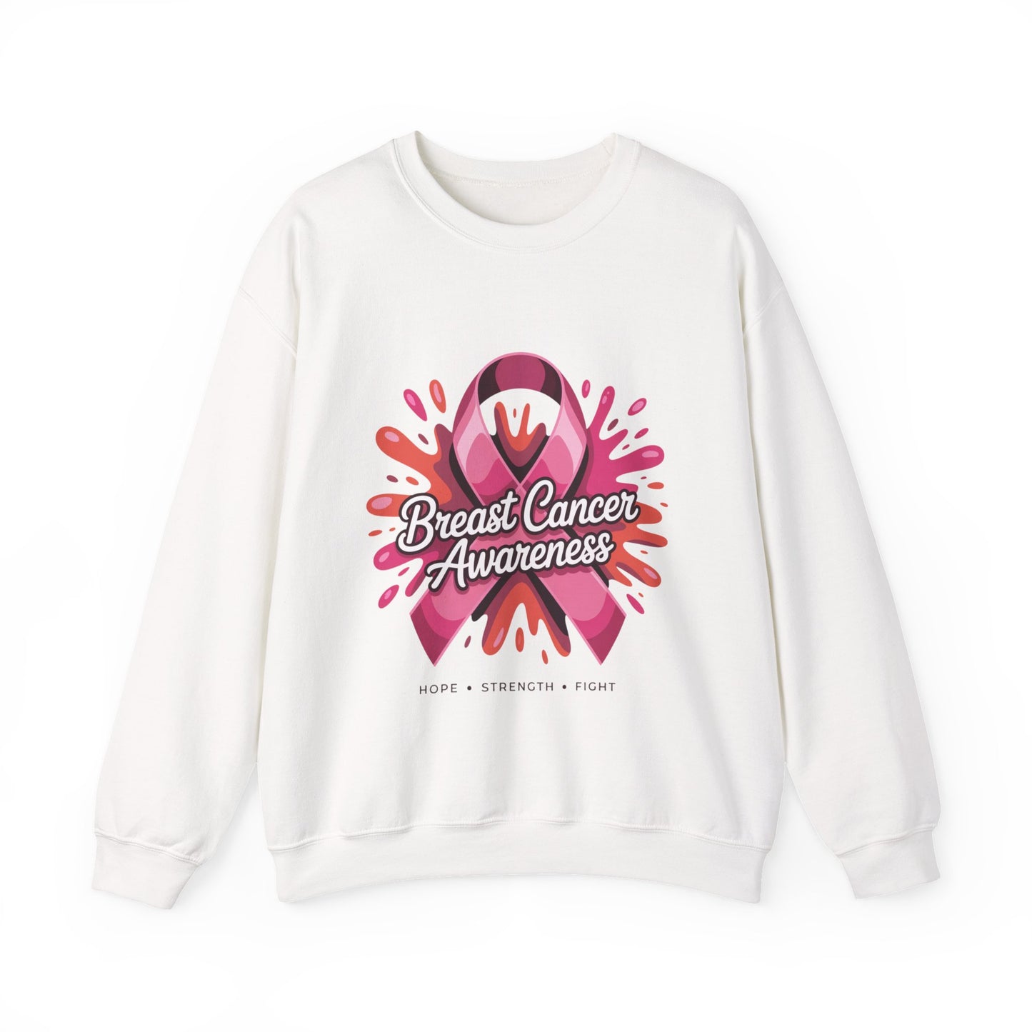 Breast Cancer Awareness Sweatshirt, Unisex Crewneck, Support Hoodie, Pink Ribbon Apparel, Gift for Hope, Strength, Fight