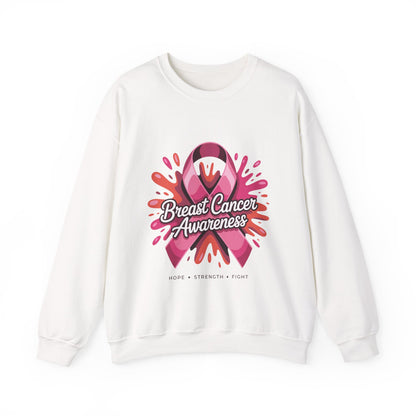 Breast Cancer Awareness Sweatshirt, Unisex Crewneck, Support Hoodie, Pink Ribbon Apparel, Gift for Hope, Strength, Fight