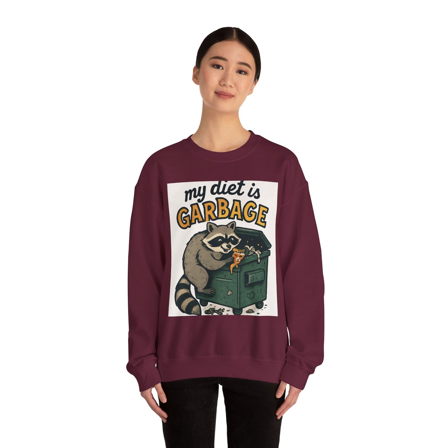Playful Raccoon Sweatshirt - Unisex Heavy Blend™ Crewneck, Funny Sweatshirt, Gift for Animal Lovers, Casual Wear, Humor Apparel