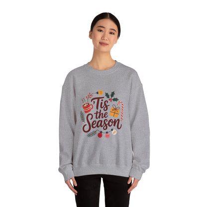 Tis the Season Crewneck Sweatshirt | Unisex Heavy Blend, Cozy Holiday Wear, Perfect Gift for Christmas, Festive Sweatshirt, Winter Style