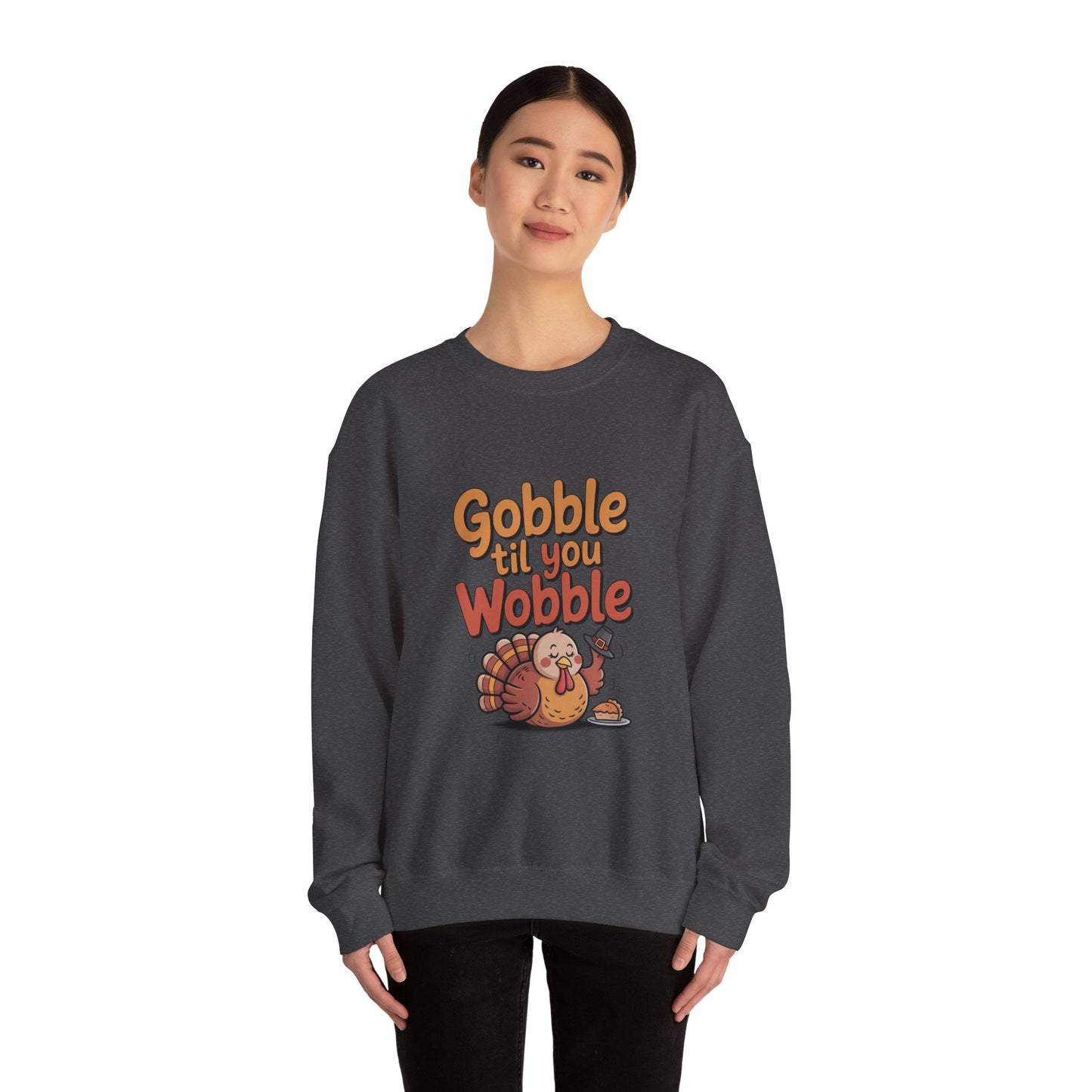 Thanksgiving Humor Crewneck Sweatshirt | Fall Style, Turkey Design, Cozy Gift for Friends & Family, Comfortable Layering