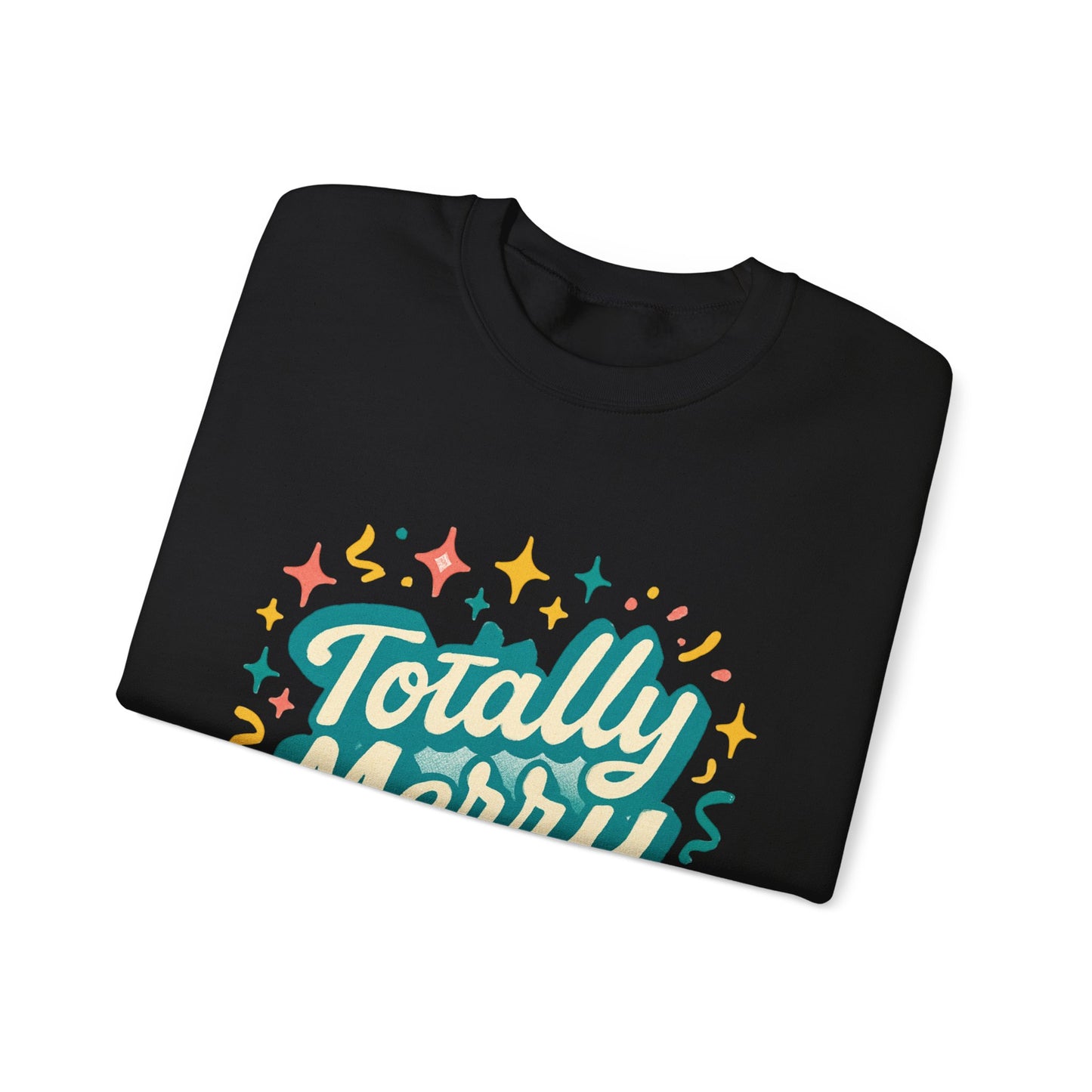 Totally Merry Sweatshirt — Retro Holiday Crewneck for Christmas & Winter Celebrations