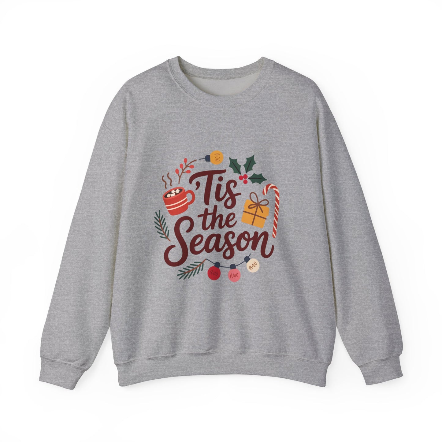 Tis the Season Crewneck Sweatshirt | Unisex Heavy Blend, Cozy Holiday Wear, Perfect Gift for Christmas, Festive Sweatshirt, Winter Style
