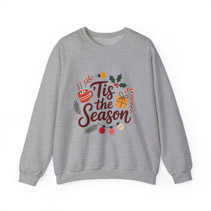Tis the Season Crewneck Sweatshirt | Unisex Heavy Blend, Cozy Holiday Wear, Perfect Gift for Christmas, Festive Sweatshirt, Winter Style