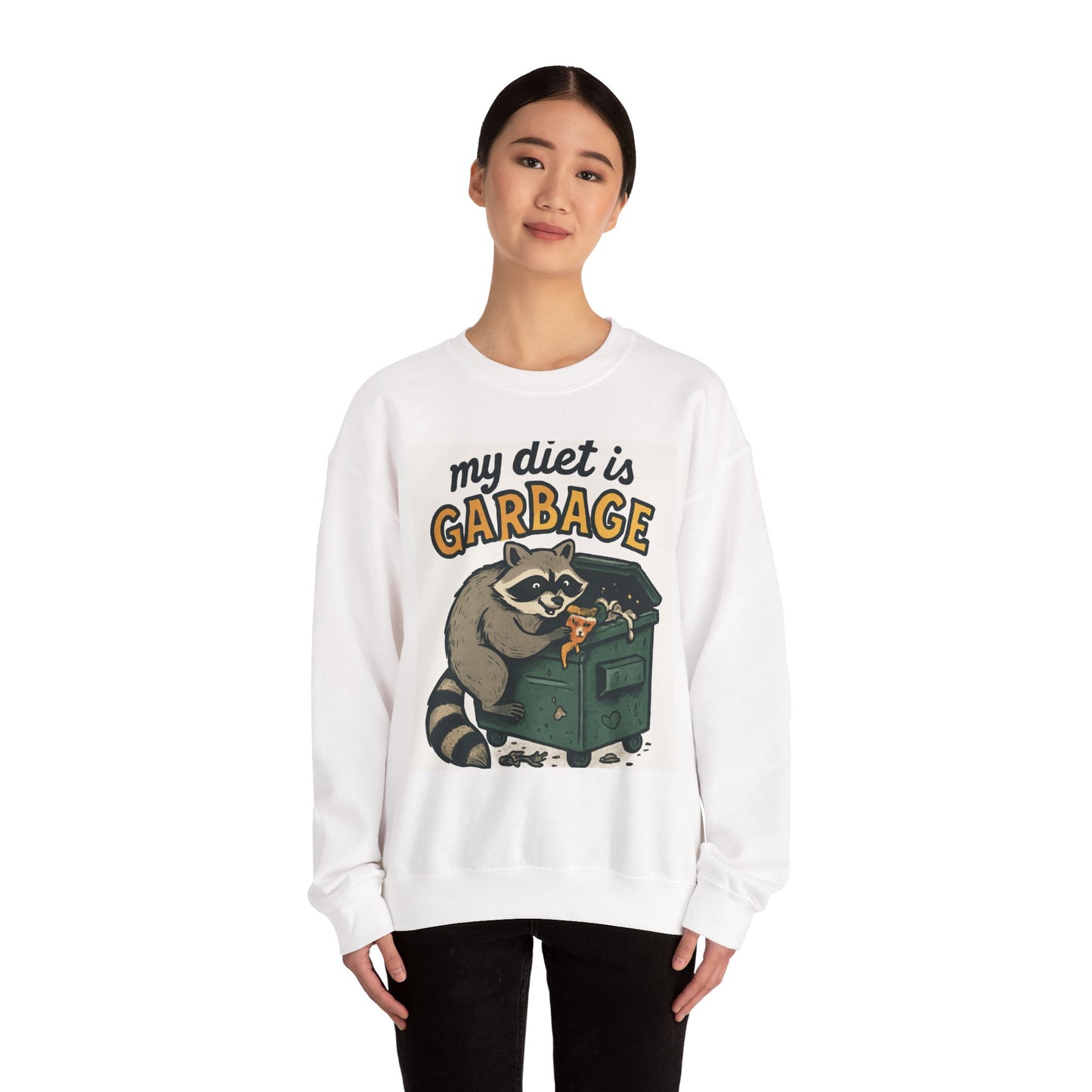 Playful Raccoon Sweatshirt - Unisex Heavy Blend™ Crewneck, Funny Sweatshirt, Gift for Animal Lovers, Casual Wear, Humor Apparel