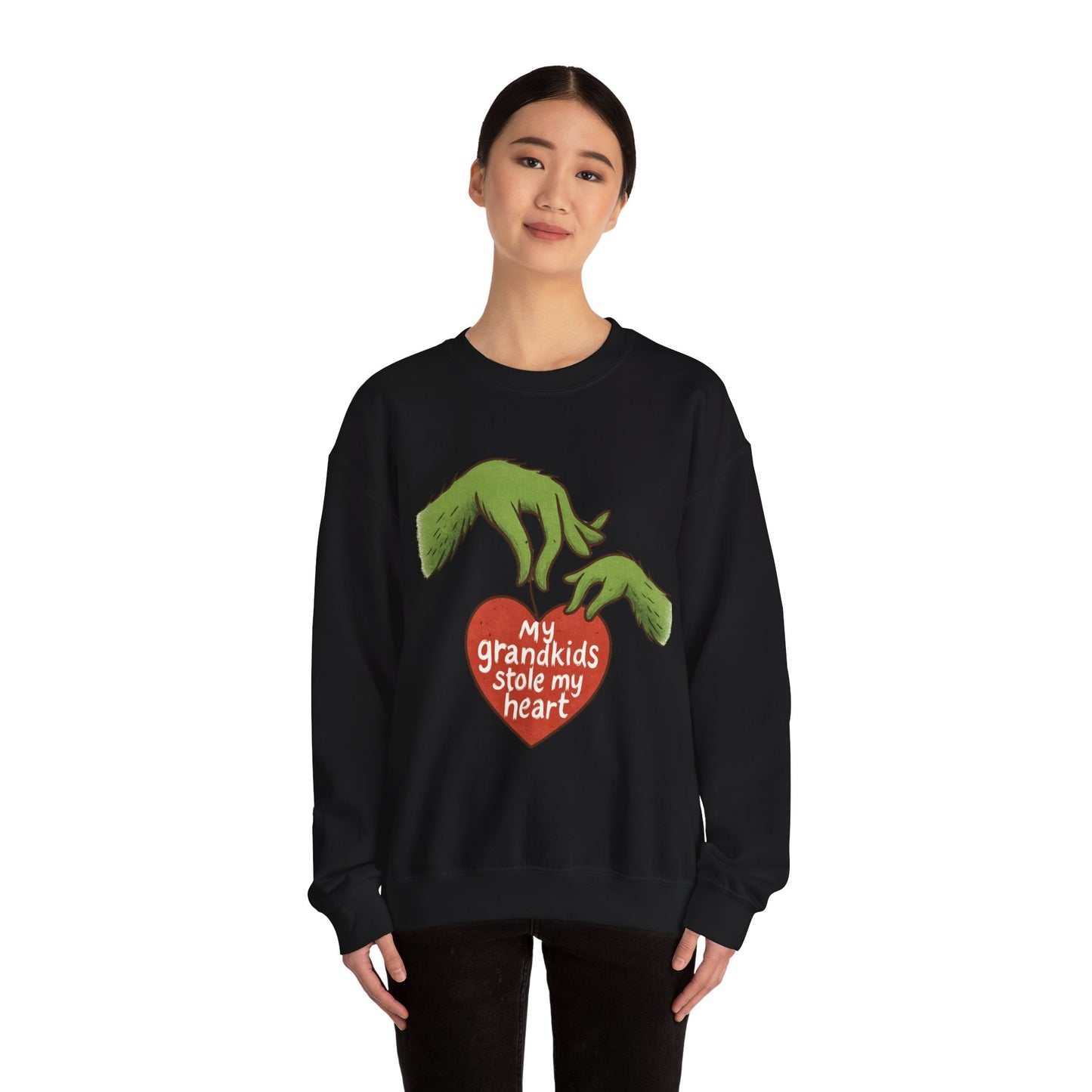 Grinch Hands "My Grandkids Stole My Heart" Sweatshirt