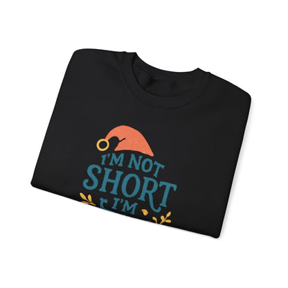 Elf-Sized Crewneck Sweatshirt - "I'm Not Short I'm Elf Sized" Christmas Sweatshirt
