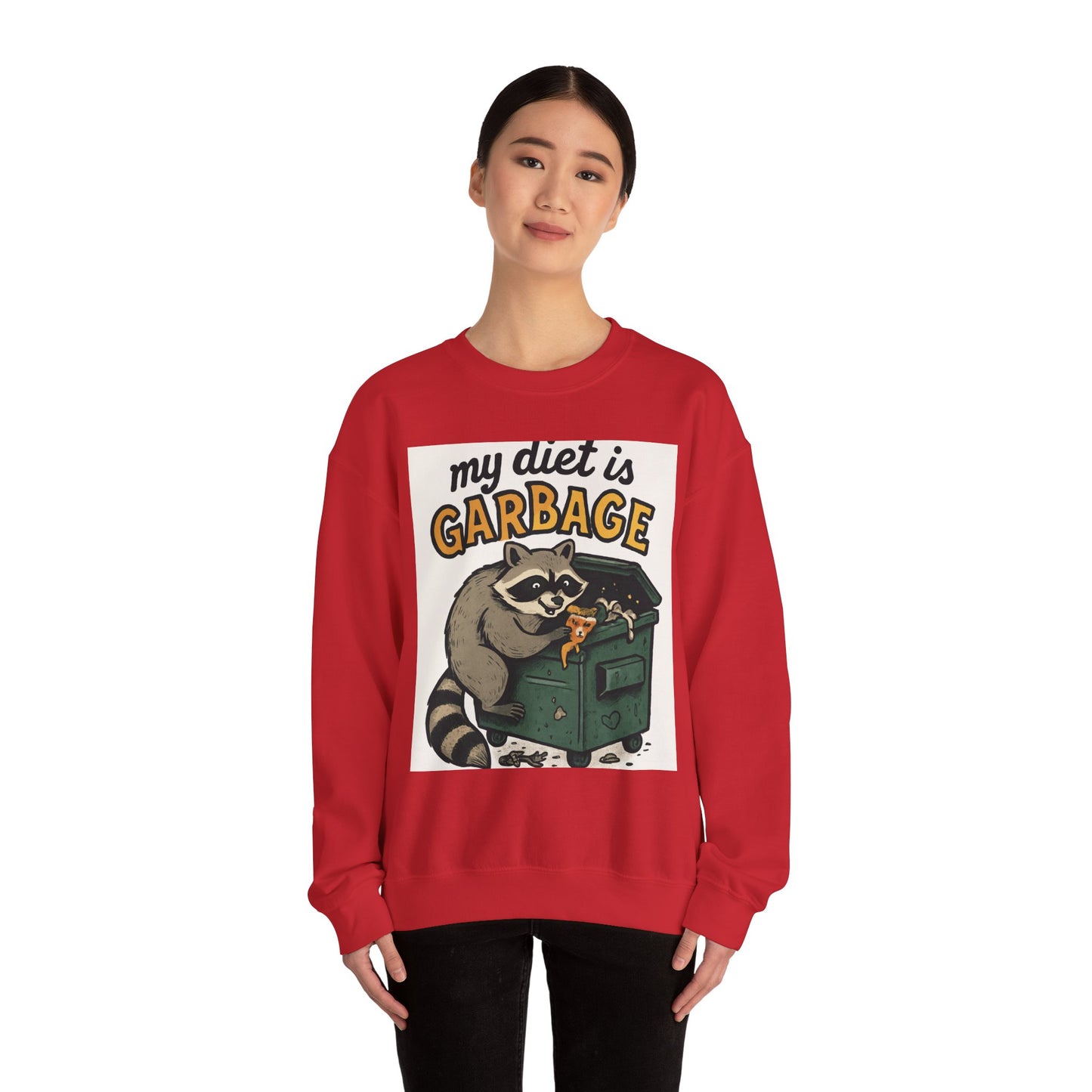 Playful Raccoon Sweatshirt - Unisex Heavy Blend™ Crewneck, Funny Sweatshirt, Gift for Animal Lovers, Casual Wear, Humor Apparel