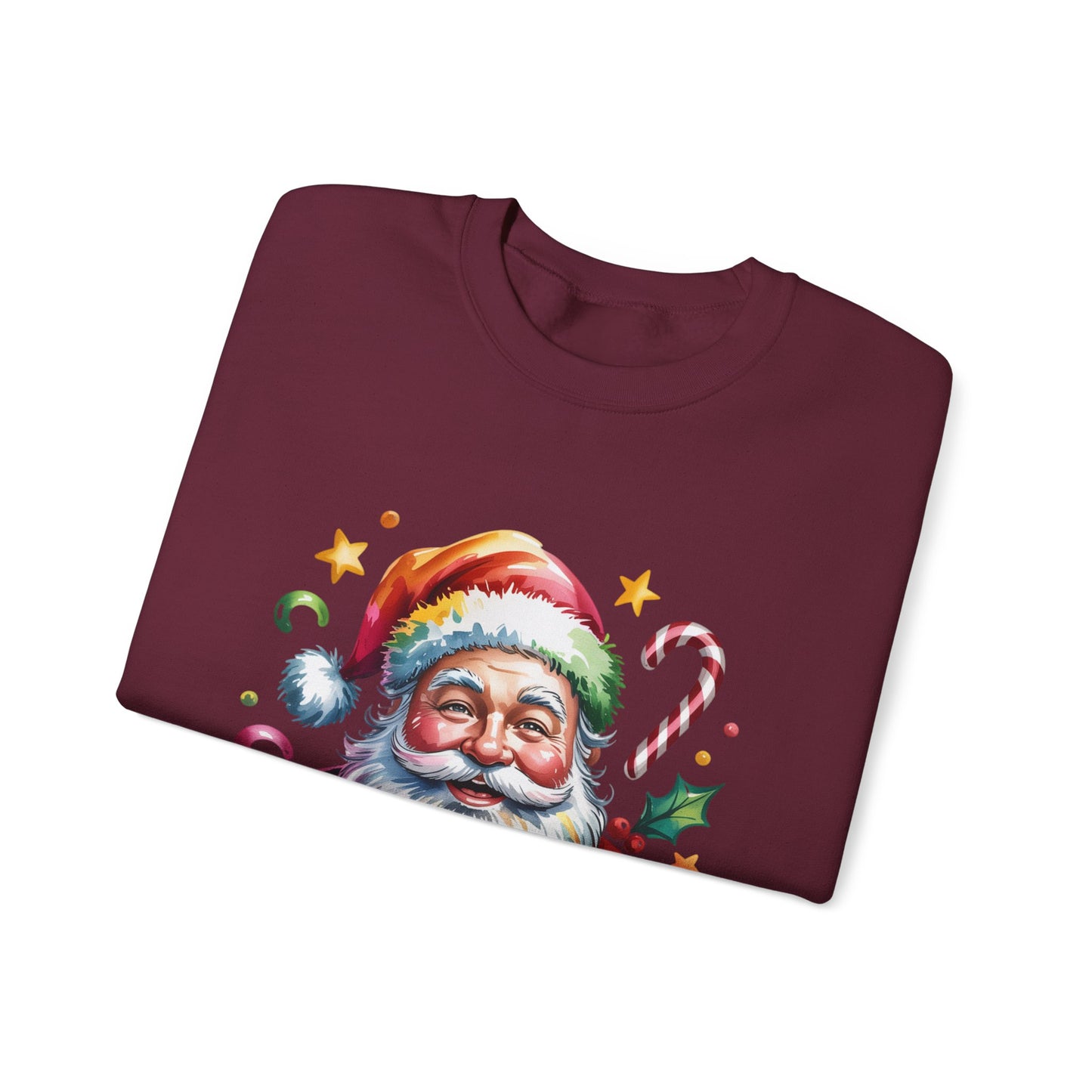 Festive Santa Crewneck Sweatshirt for Holiday Cheer