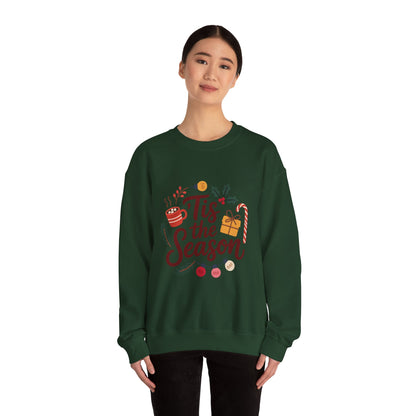Tis the Season Crewneck Sweatshirt | Unisex Heavy Blend, Cozy Holiday Wear, Perfect Gift for Christmas, Festive Sweatshirt, Winter Style