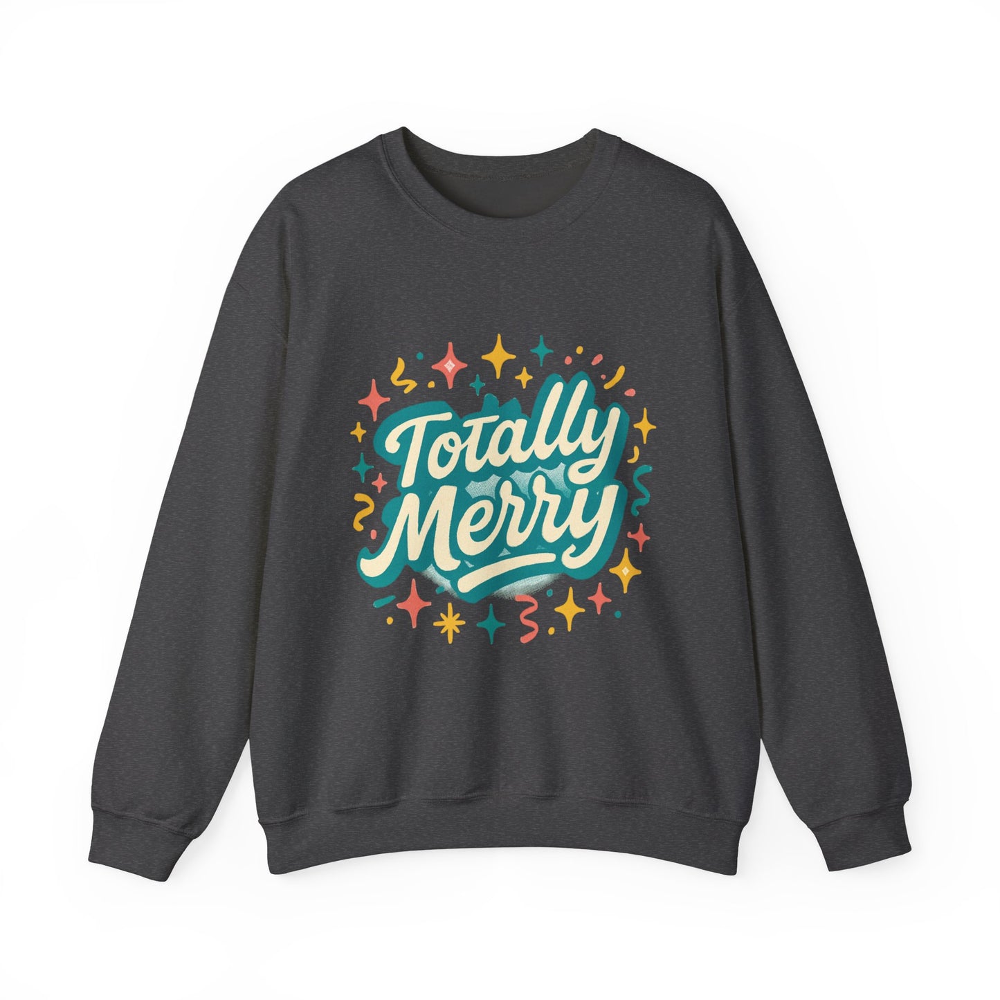 Totally Merry Sweatshirt — Retro Holiday Crewneck for Christmas & Winter Celebrations