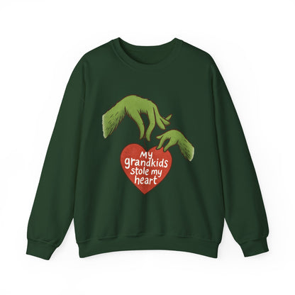 Grinch Hands "My Grandkids Stole My Heart" Sweatshirt