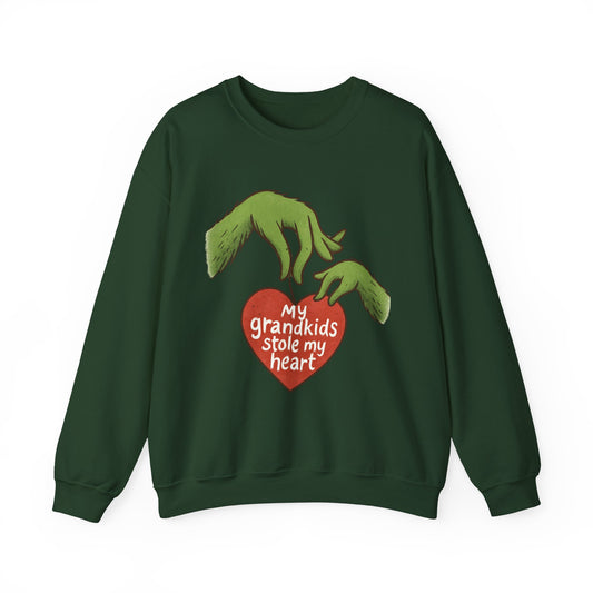 Grinch Hands "My Grandkids Stole My Heart" Sweatshirt