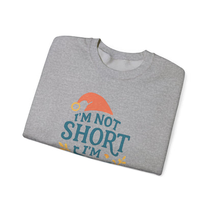 Elf-Sized Crewneck Sweatshirt - "I'm Not Short I'm Elf Sized" Christmas Sweatshirt