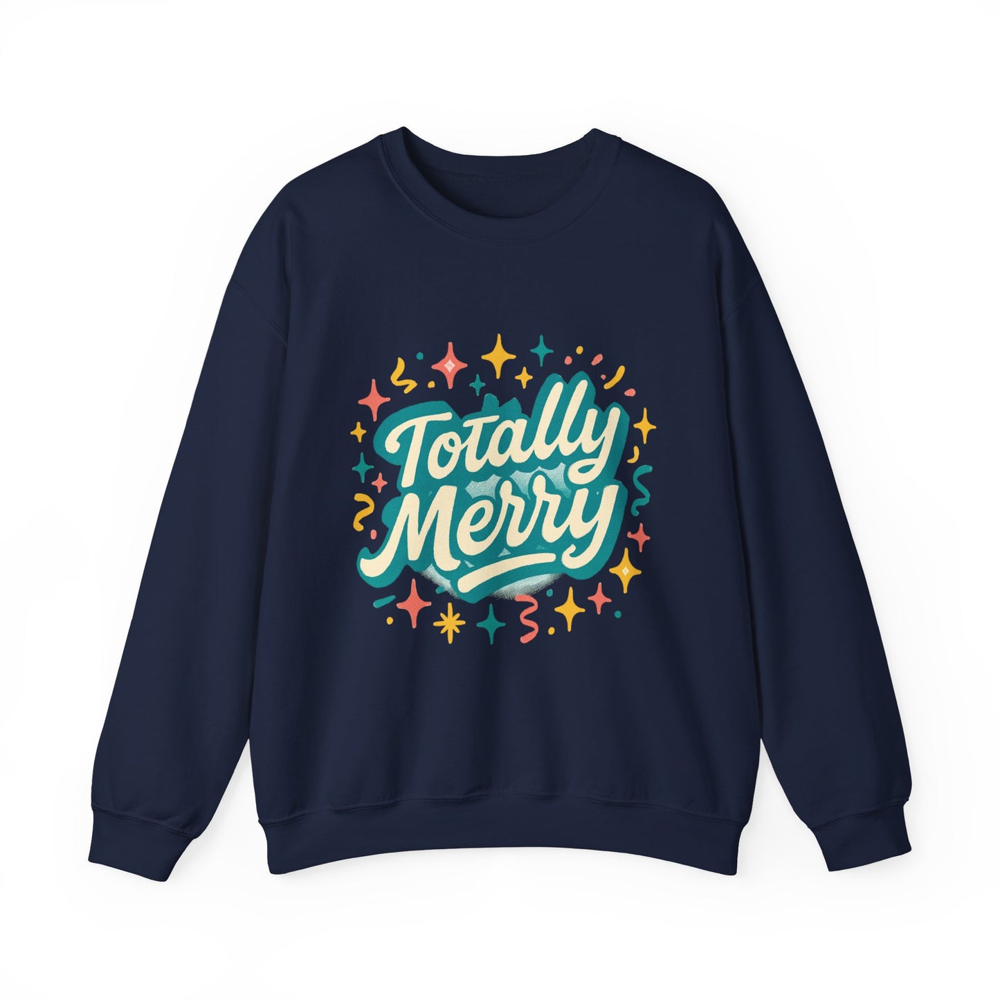 Totally Merry Sweatshirt — Retro Holiday Crewneck for Christmas & Winter Celebrations