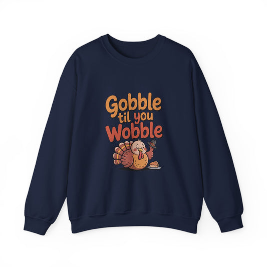 Thanksgiving Humor Crewneck Sweatshirt | Fall Style, Turkey Design, Cozy Gift for Friends & Family, Comfortable Layering