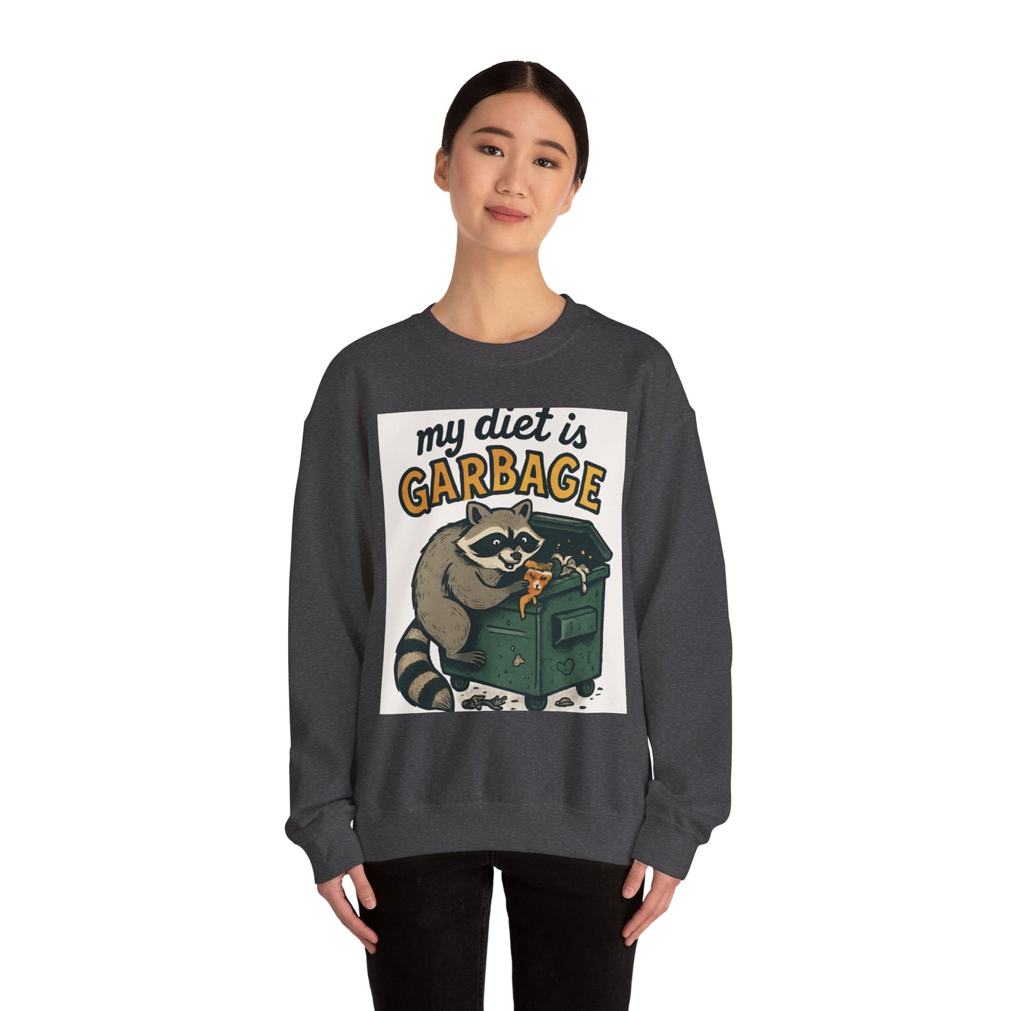 Playful Raccoon Sweatshirt - Unisex Heavy Blend™ Crewneck, Funny Sweatshirt, Gift for Animal Lovers, Casual Wear, Humor Apparel