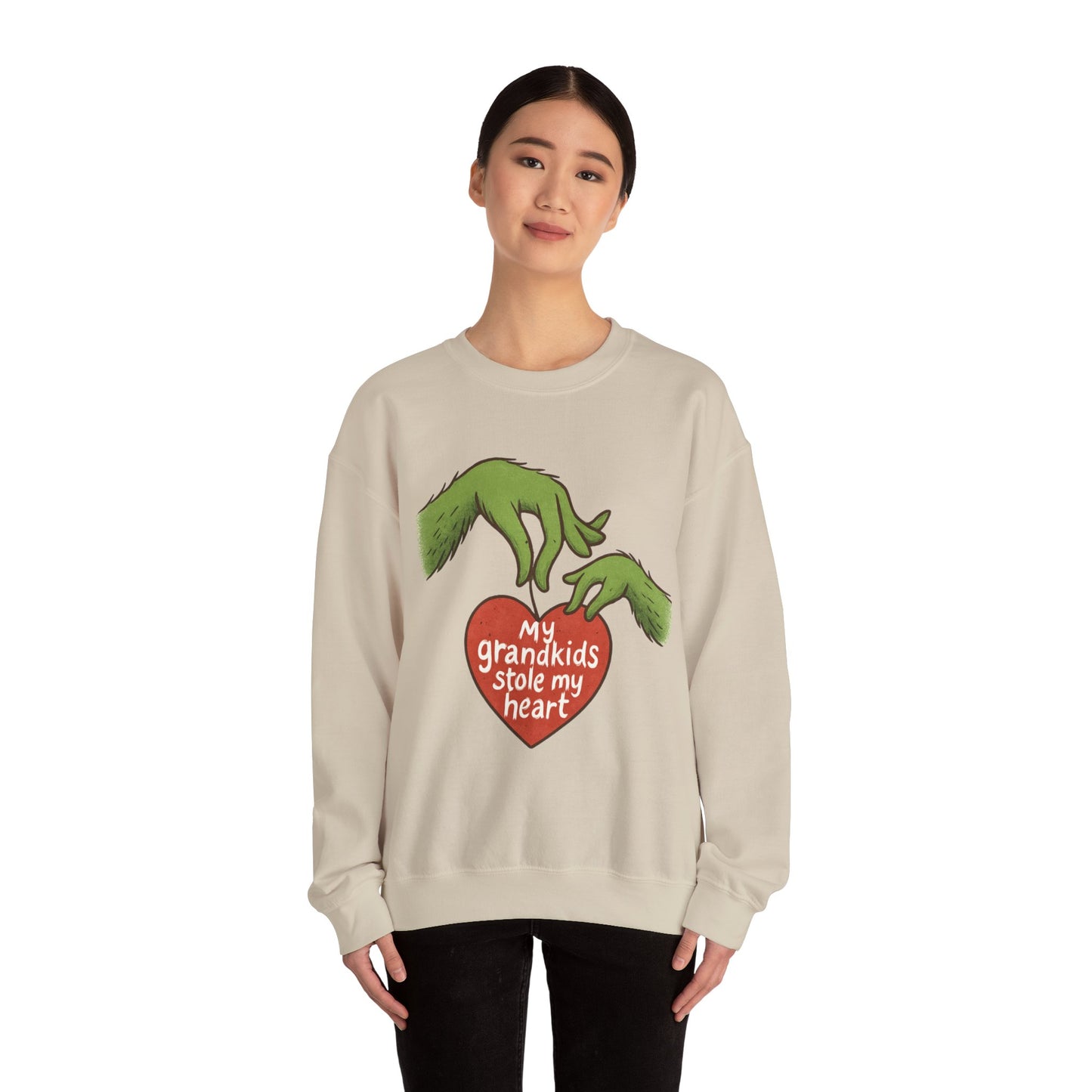 Grinch Hands "My Grandkids Stole My Heart" Sweatshirt
