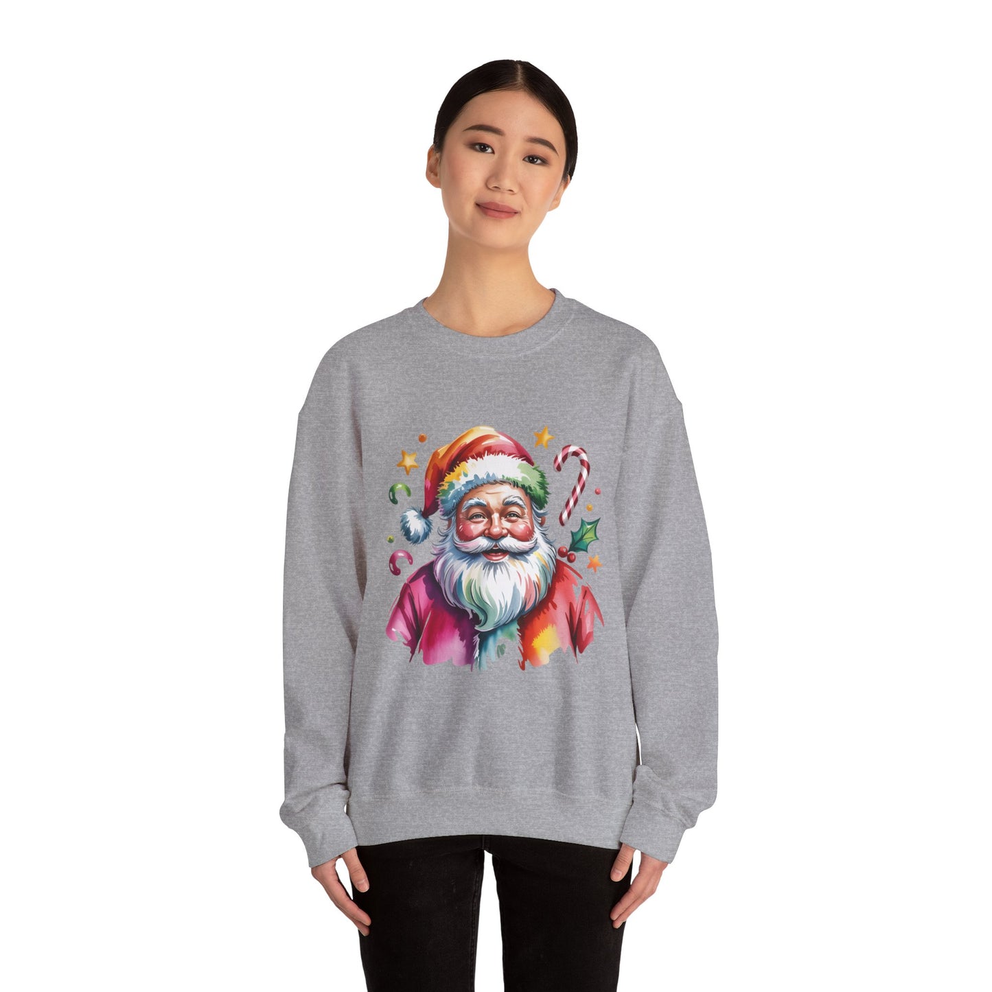 Festive Santa Crewneck Sweatshirt for Holiday Cheer
