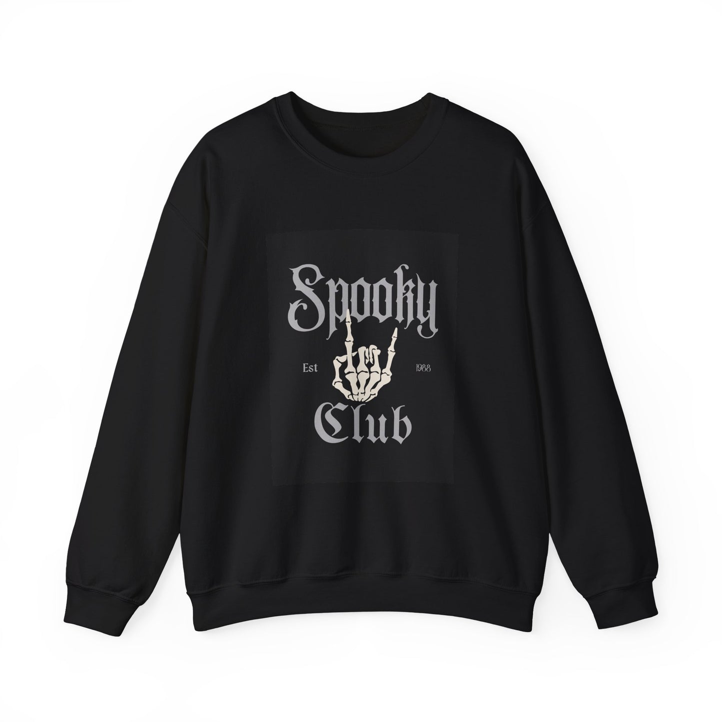 Spooky Club 1988 Personalized Sweatshirt, Halloween Crewneck Jumper, Vintage Year Customizable Pullover, Retro Horror Sweater, Unisex Ghost