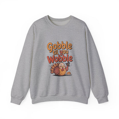 Thanksgiving Humor Crewneck Sweatshirt | Fall Style, Turkey Design, Cozy Gift for Friends & Family, Comfortable Layering
