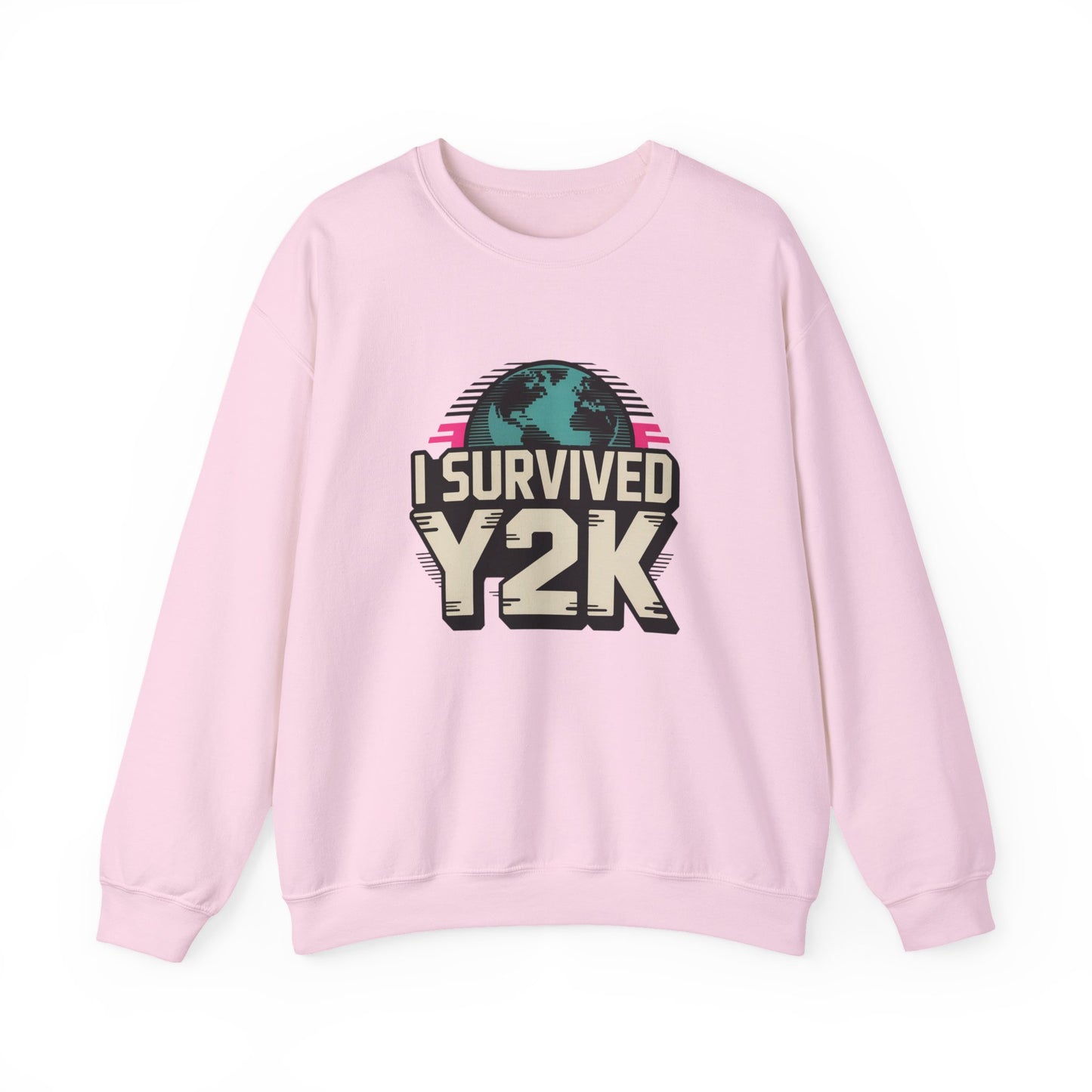 I Survived Y2K Sweatshirt | Retro Crewneck for Nostalgia Lovers, Unisex Gift, Y2K Birthday, Casual Wear, Vintage Style