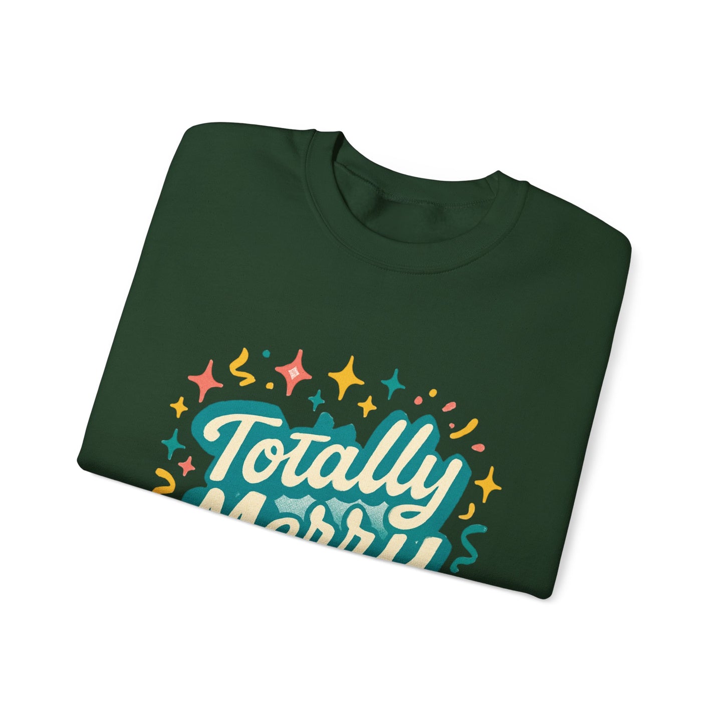 Totally Merry Sweatshirt — Retro Holiday Crewneck for Christmas & Winter Celebrations