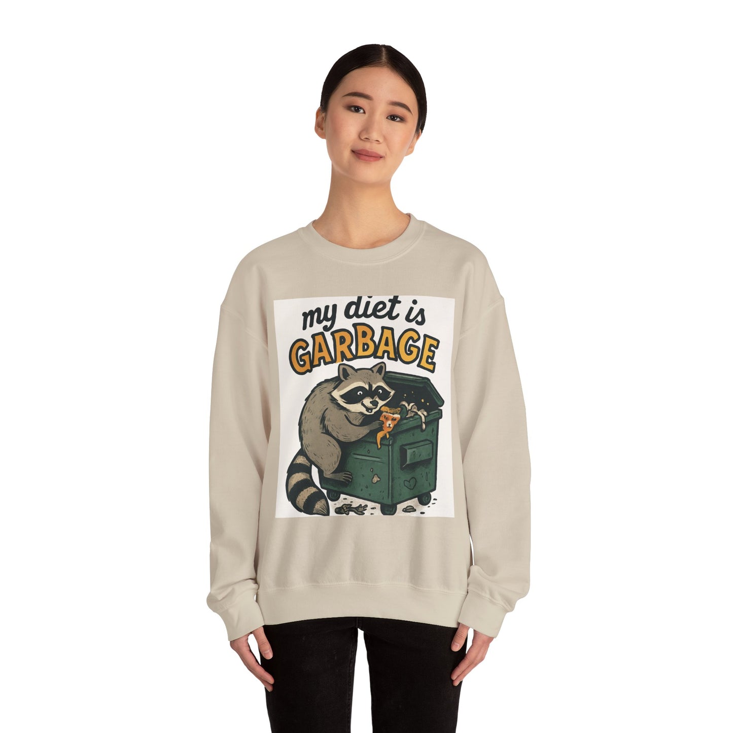 Playful Raccoon Sweatshirt - Unisex Heavy Blend™ Crewneck, Funny Sweatshirt, Gift for Animal Lovers, Casual Wear, Humor Apparel