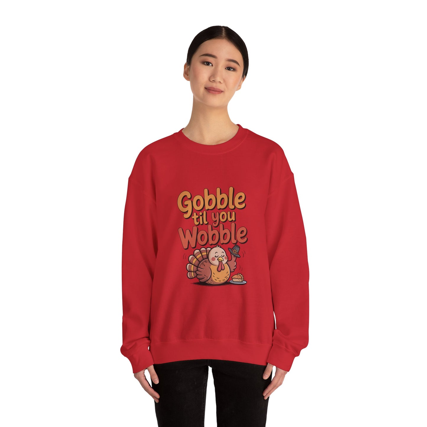 Thanksgiving Humor Crewneck Sweatshirt | Fall Style, Turkey Design, Cozy Gift for Friends & Family, Comfortable Layering