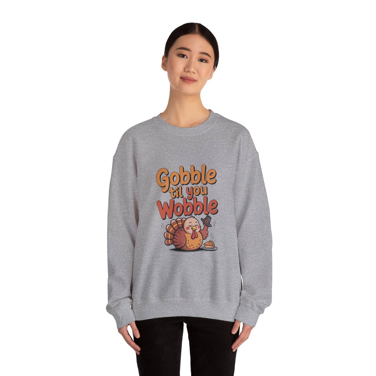 Thanksgiving Humor Crewneck Sweatshirt | Fall Style, Turkey Design, Cozy Gift for Friends & Family, Comfortable Layering