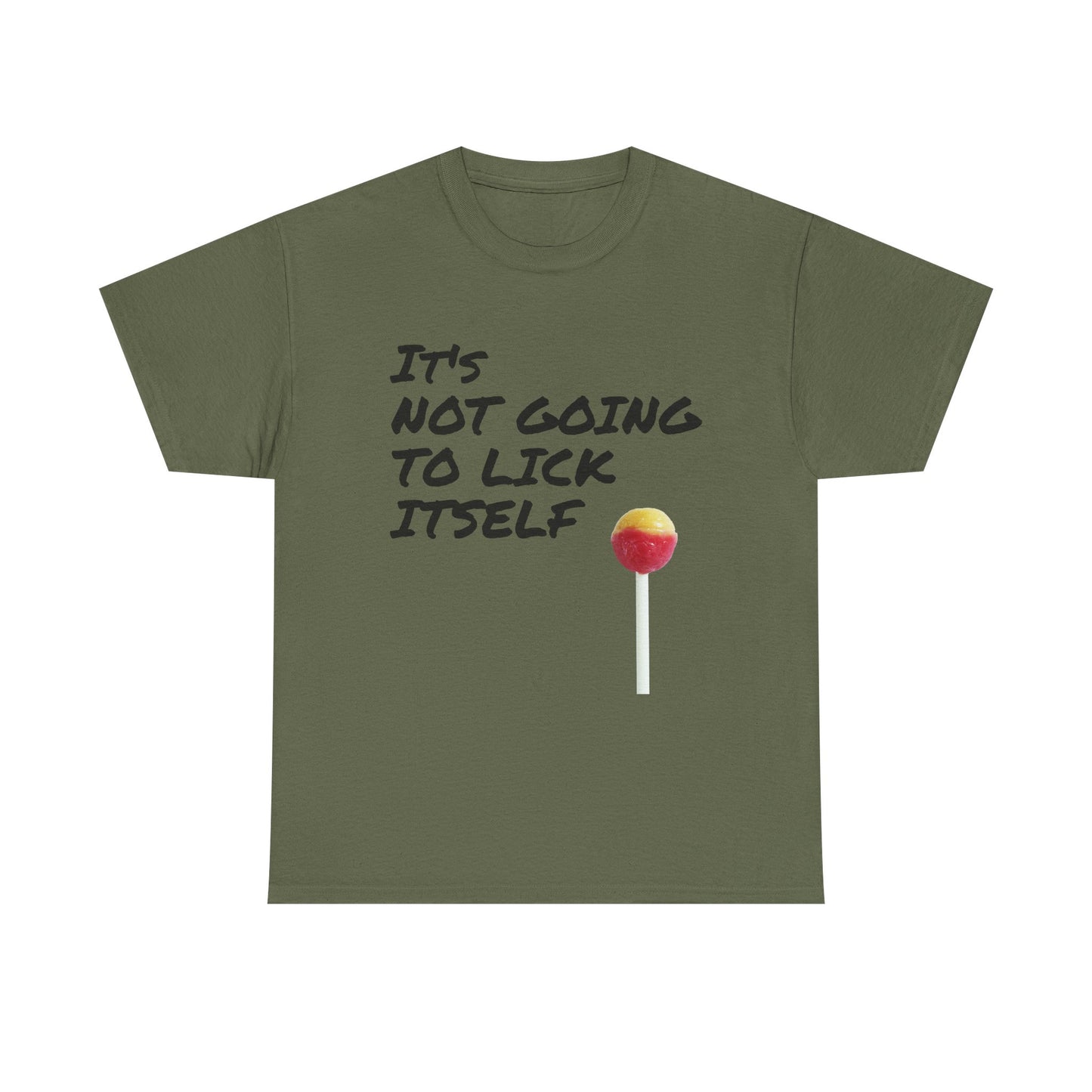 Funny Dirty Humor It's Not Going to Lick Itself T-Shirt, Sarcastic Graphic Tee, Naughty Joke Shirt, Rude Quote Top, Adult Humor Clothing