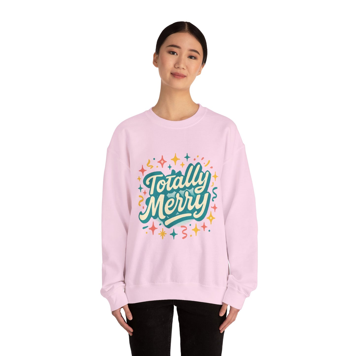 Totally Merry Sweatshirt — Retro Holiday Crewneck for Christmas & Winter Celebrations